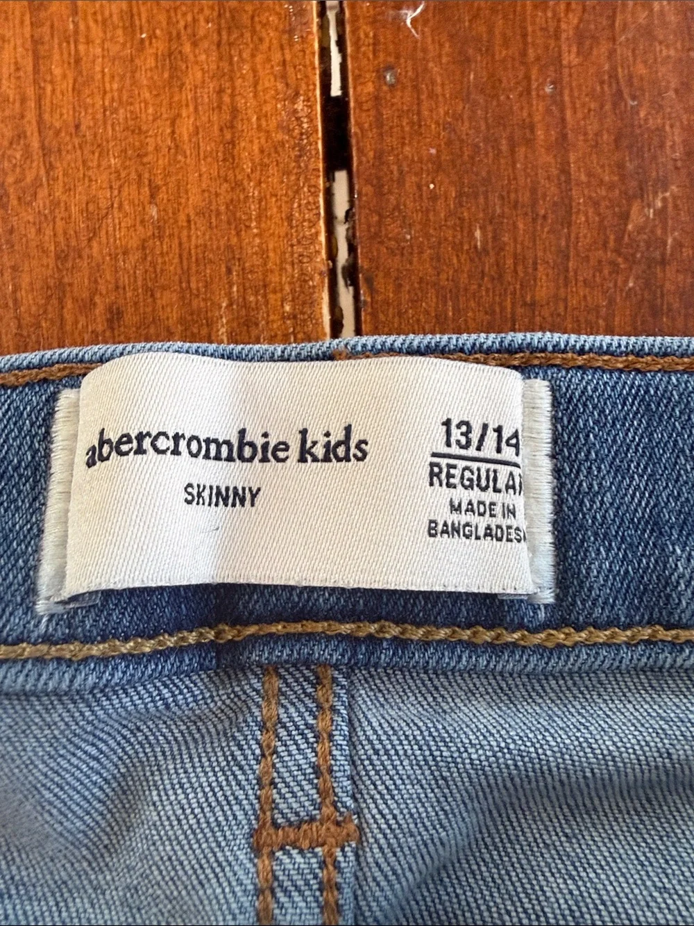abercrombie kids Light Blue Slim Distressed Jeans